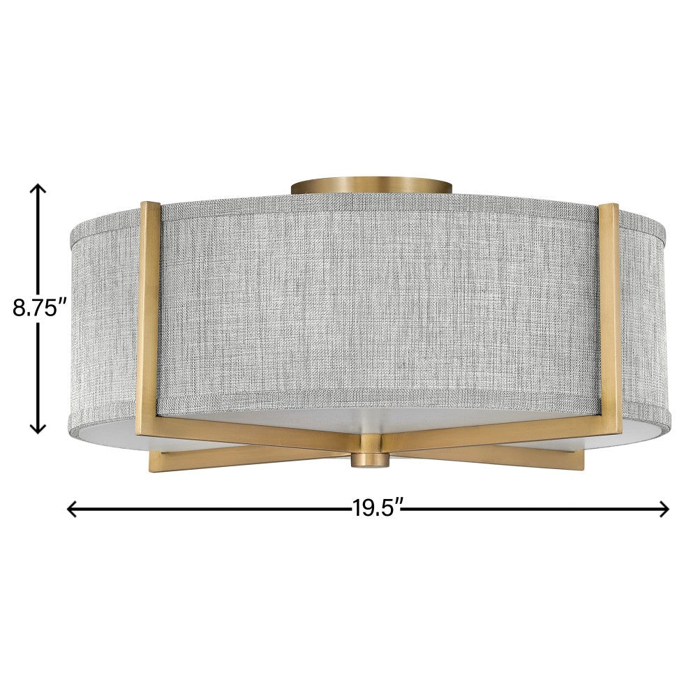 Axis Heathered Gray Semi-Flush Mount