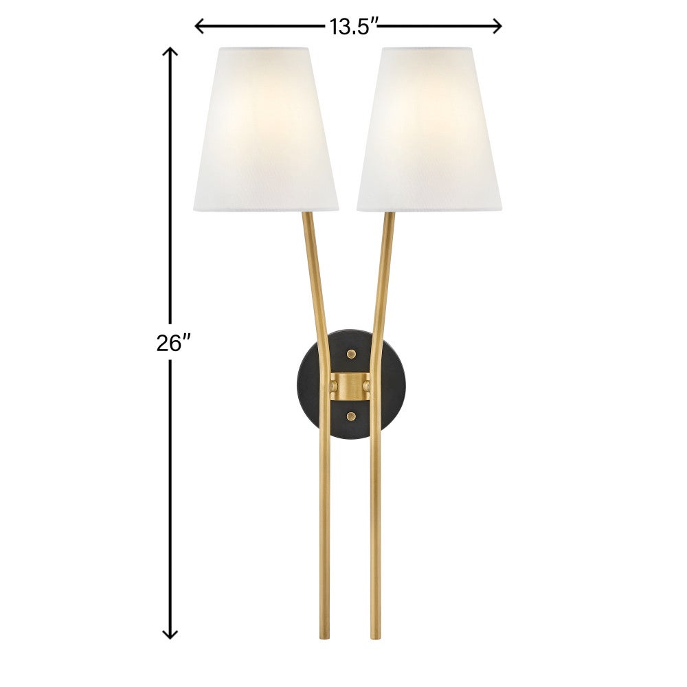 Aston Large Two Light Sconce