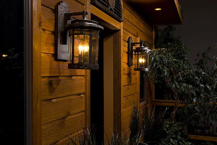 Santa Barbara VX Outdoor Wall Lantern Sienna room setting
