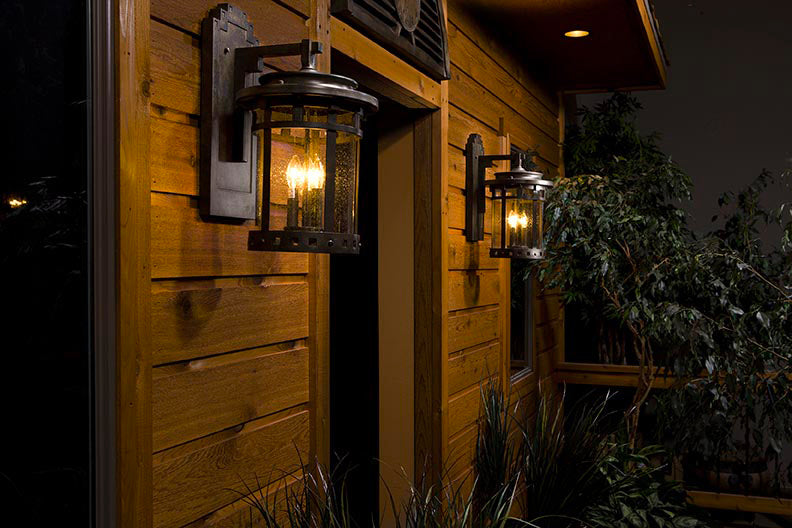 Santa Barbara VX Outdoor Wall Lantern Sienna room setting