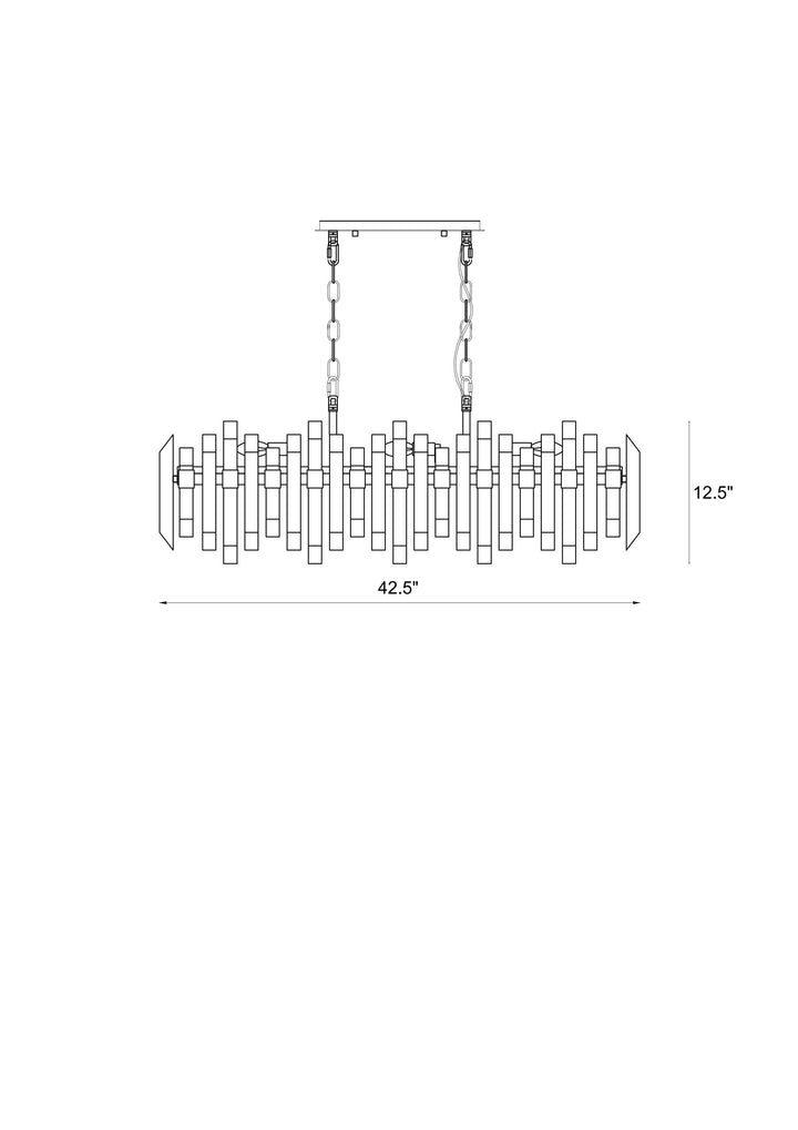 Bova - 11 Light Linear Chandelier