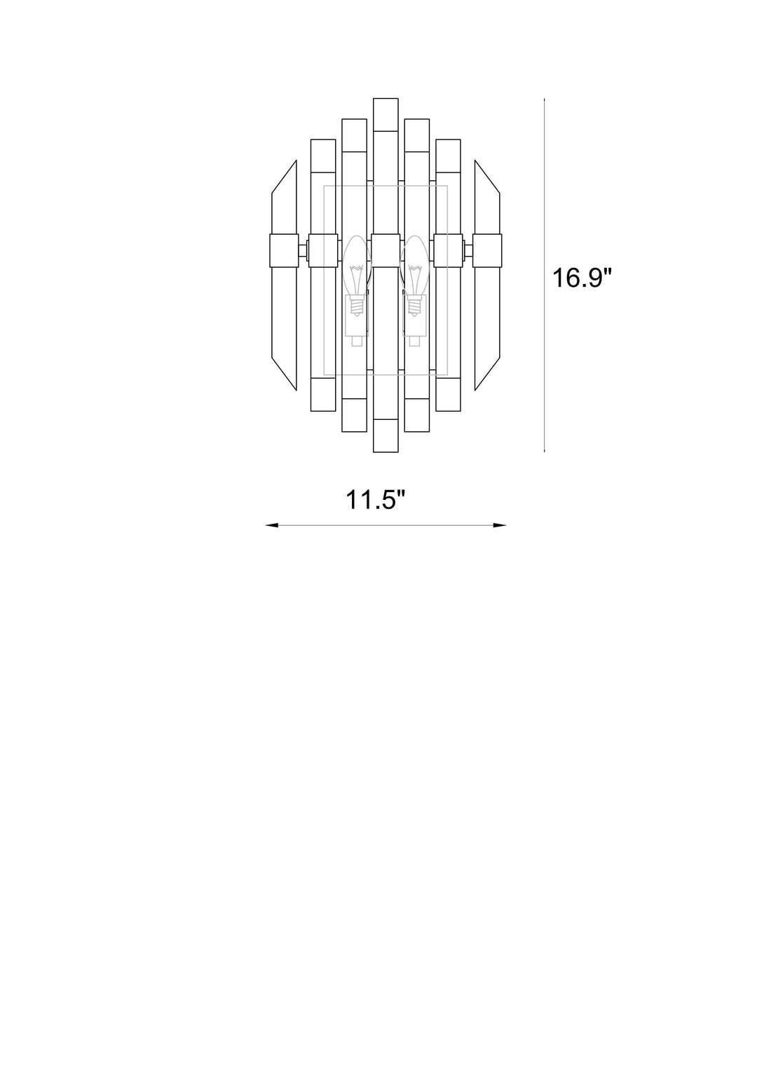 Bova - 2 Light Wall Sconce