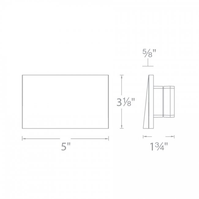 4031 9-15V Step And Wall Light - Rectangle
