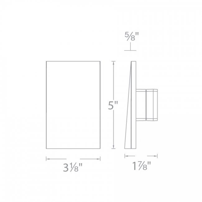 4041 9-15V Step And Wall Light - Rectangle