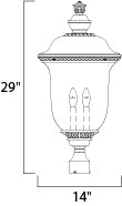 Carriage House VX Outdoor Pole/Post Lan dimensions diagram