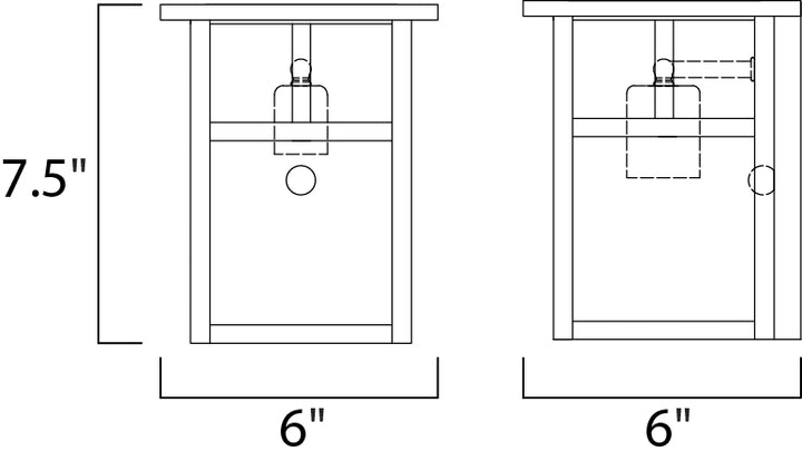 Coldwater Outdoor Wall Lantern dimensions diagram