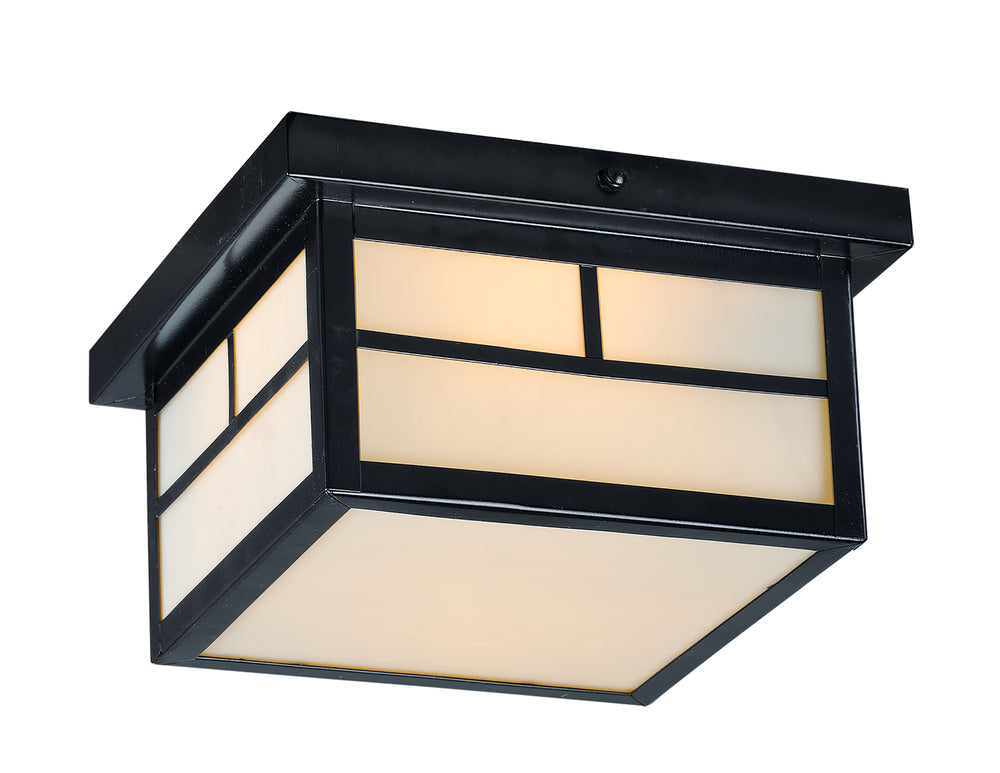 Coldwater 2-Light Outdoor Ceiling Mount White / Black