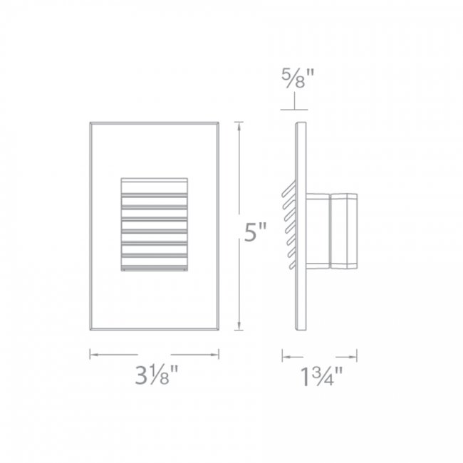 4061 9-15V Step And Wall Light - Rectangle