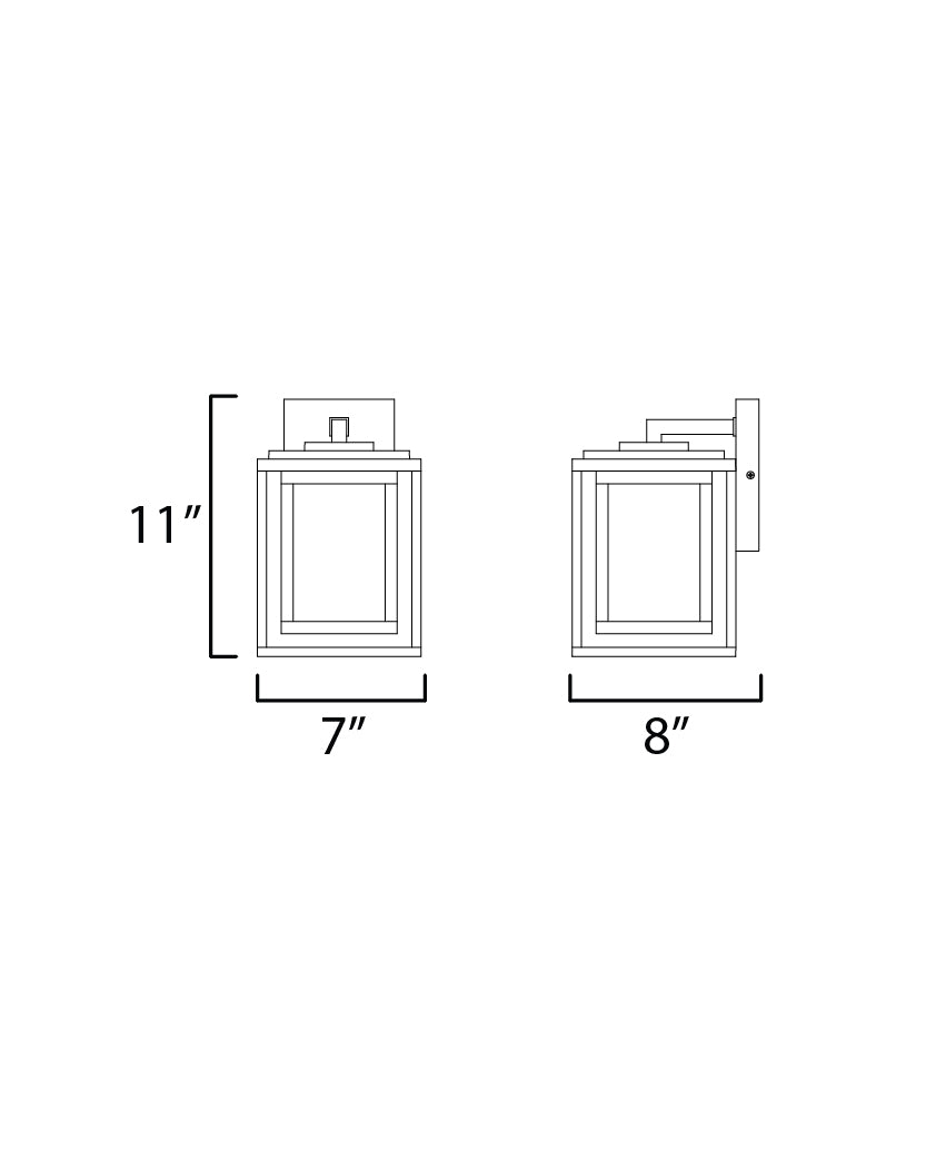 Cabana VX 1-Light Outdoor Sconce dimensions diagram