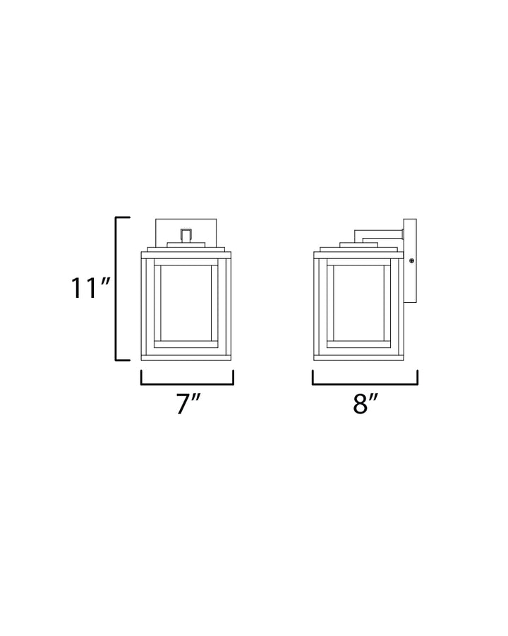 Cabana VX 1-Light Outdoor Sconce dimensions diagram