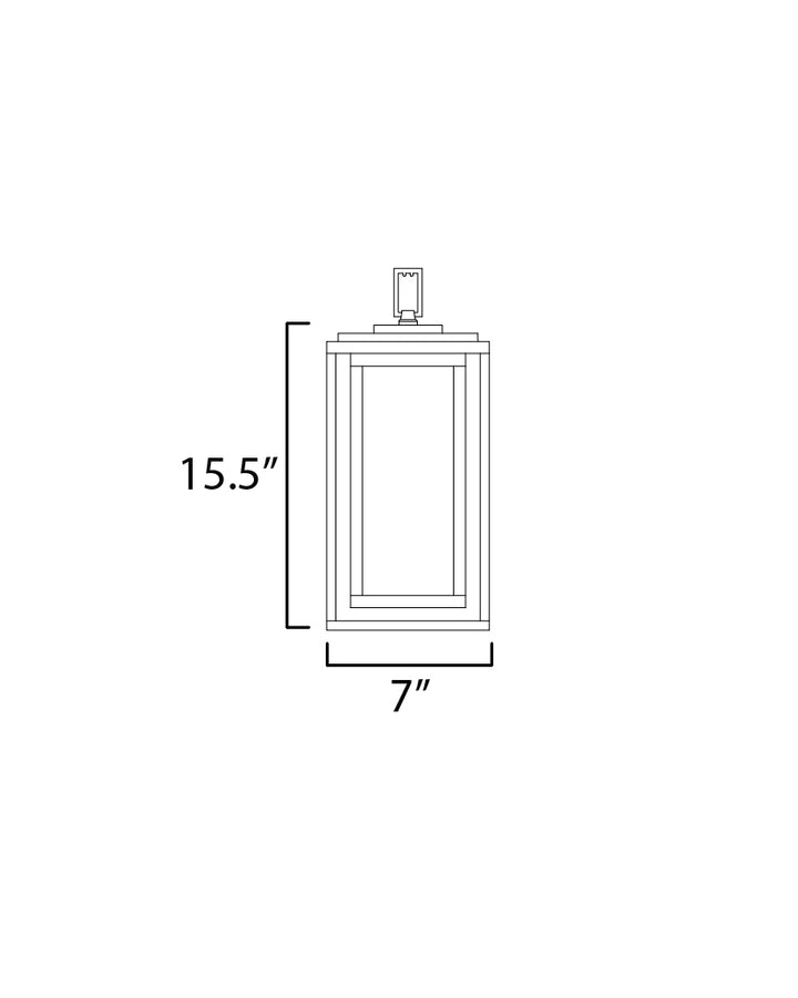 Cabana VX 1-Light Outdoor Hanging Pendant dimensions diagram