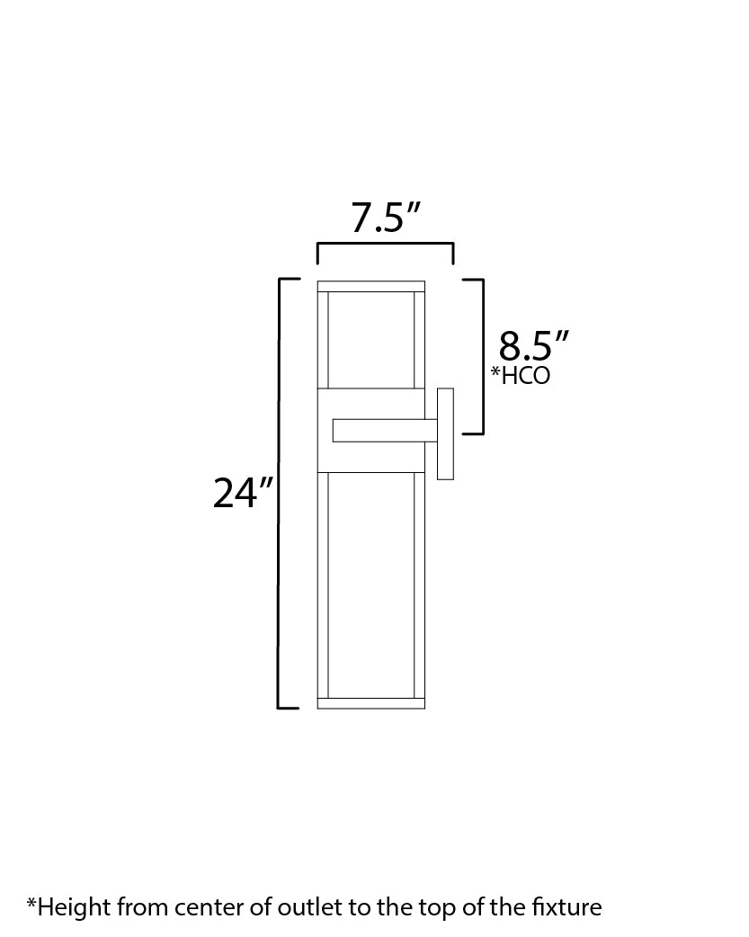 Strand VX Outdoor LED Wall Sconce dimensions diagram