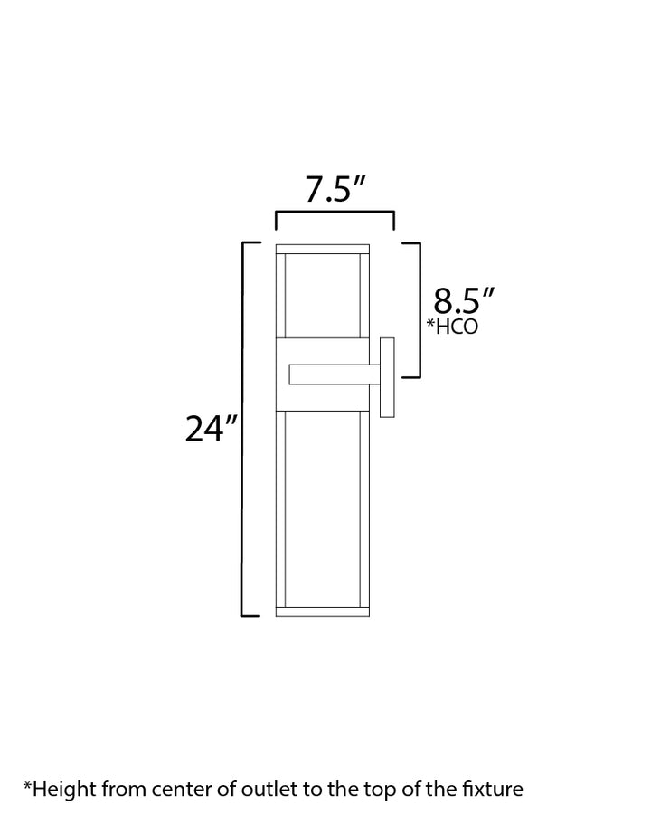 Strand VX Outdoor LED Wall Sconce dimensions diagram