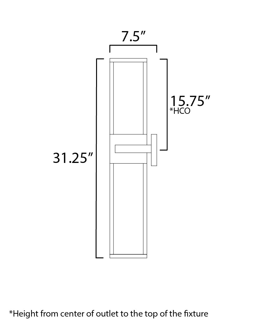 Strand VX Outdoor LED Wall Sconce dimensions diagram