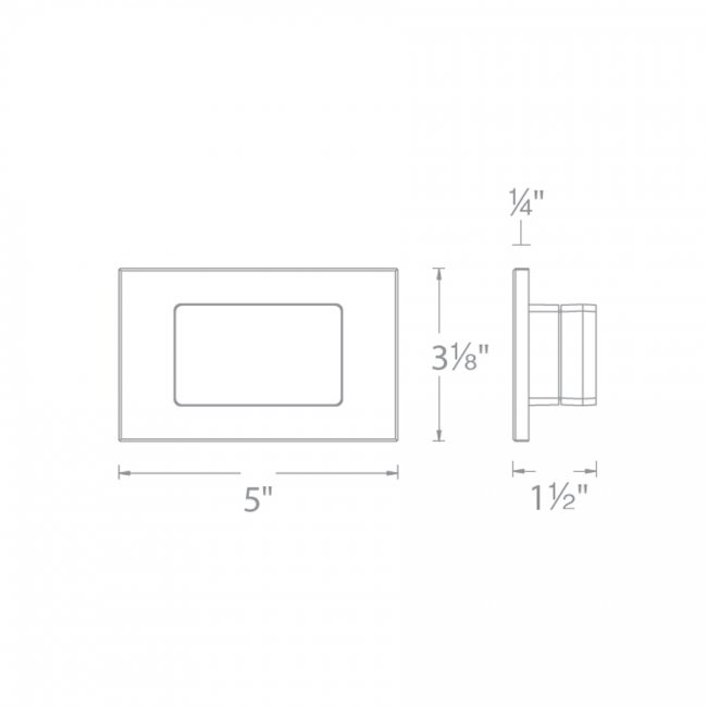 4071 9-15V Step And Wall Light - Rectangle