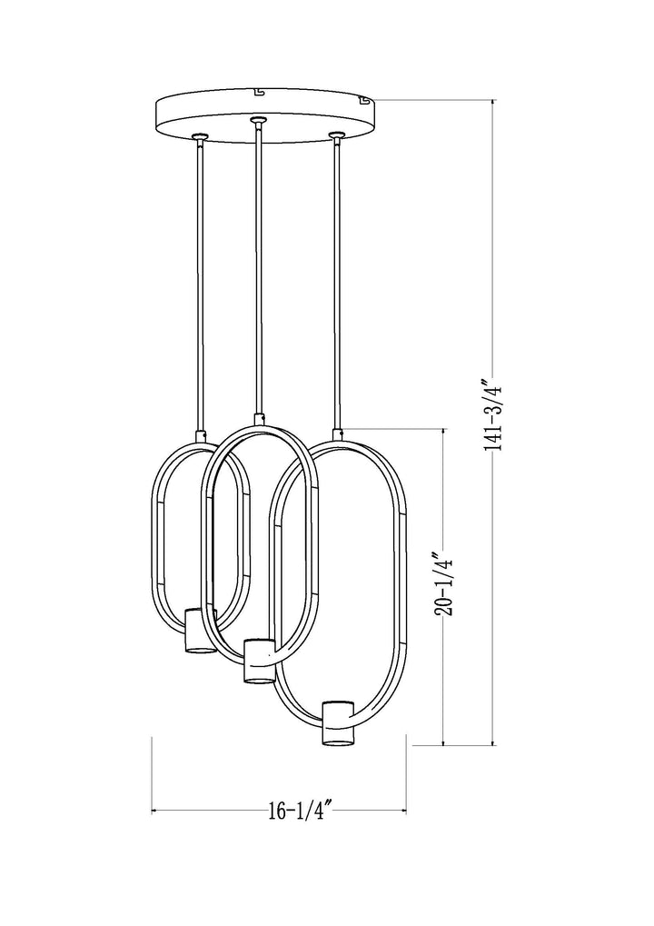 Saros - LED 1 Light Chandelier