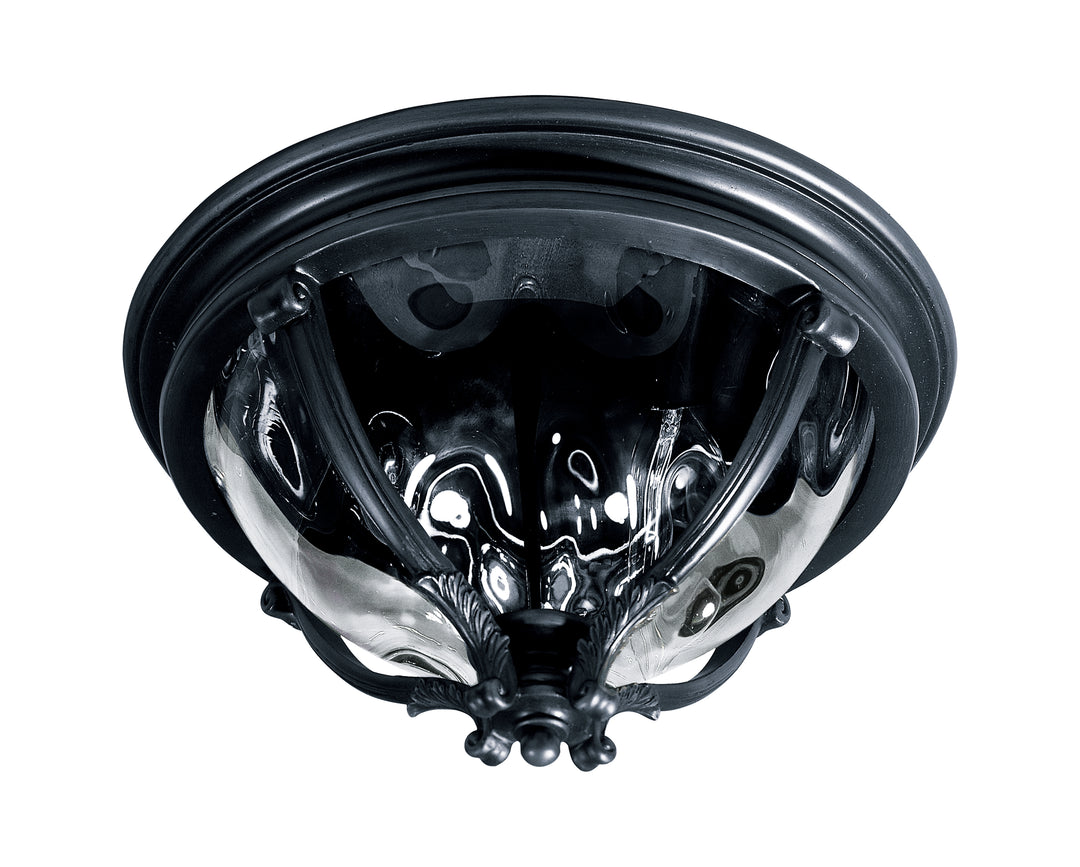 Camden 3-Light Outdoor Ceiling Mount Black