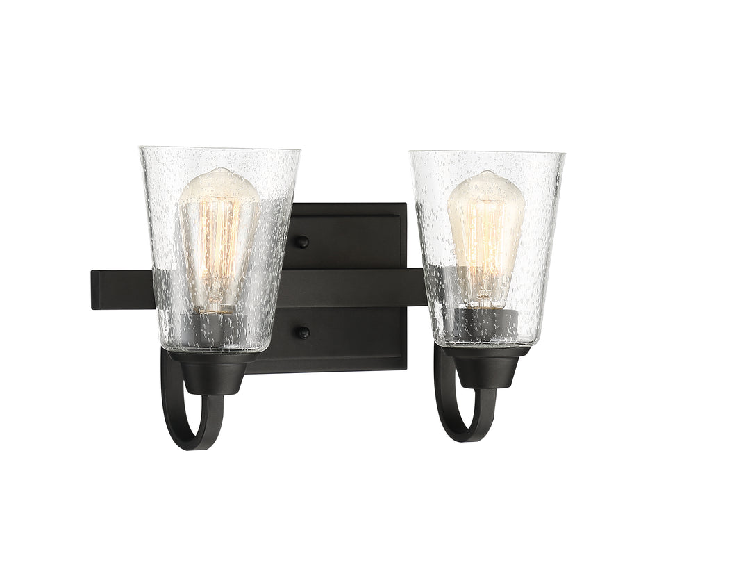 Grace Vanity Light in Espresso / Clear Seeded Glass by Craftmade