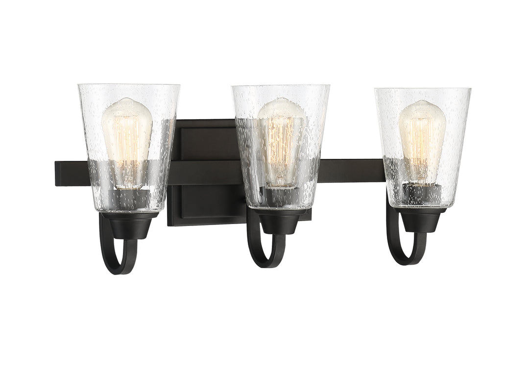 Grace Vanity Light in Espresso / Clear Seeded Glass by Craftmade