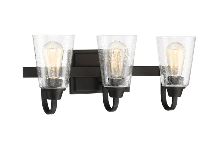 Grace Vanity Light in Espresso / Clear Seeded Glass by Craftmade