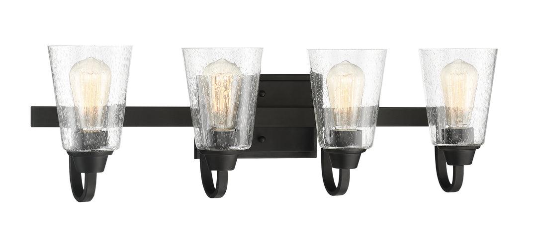 Grace Vanity Light in Espresso / Clear Seeded Glass by Craftmade