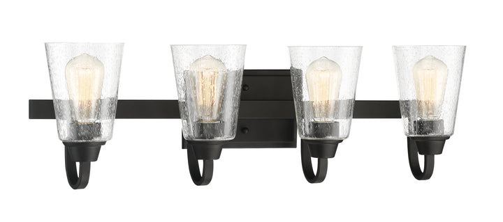 Grace Vanity Light in Espresso / Clear Seeded Glass by Craftmade
