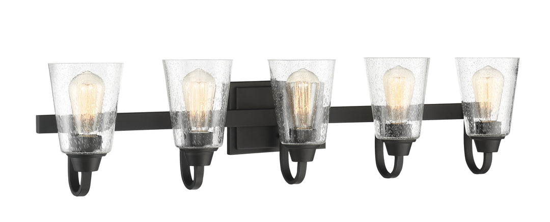 Grace Vanity Light in Espresso / Clear Seeded Glass by Craftmade