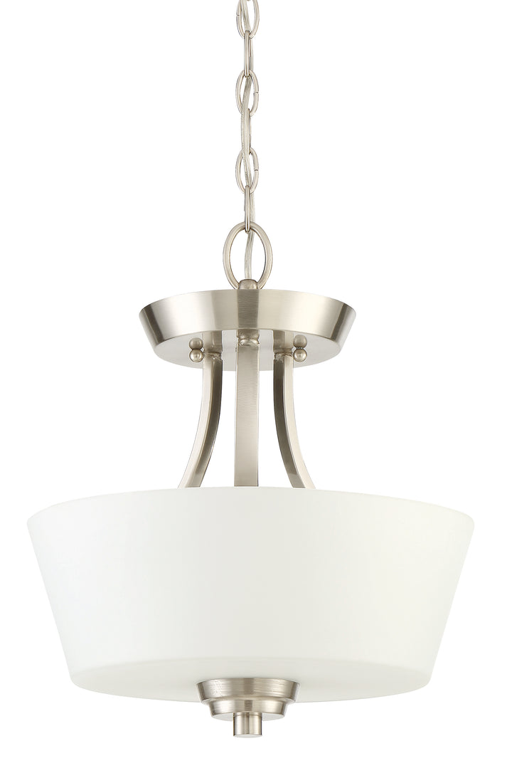 Grace 2-Light Convertible Semi-Flush Mount in Brushed Polished Nickel by Craftmade