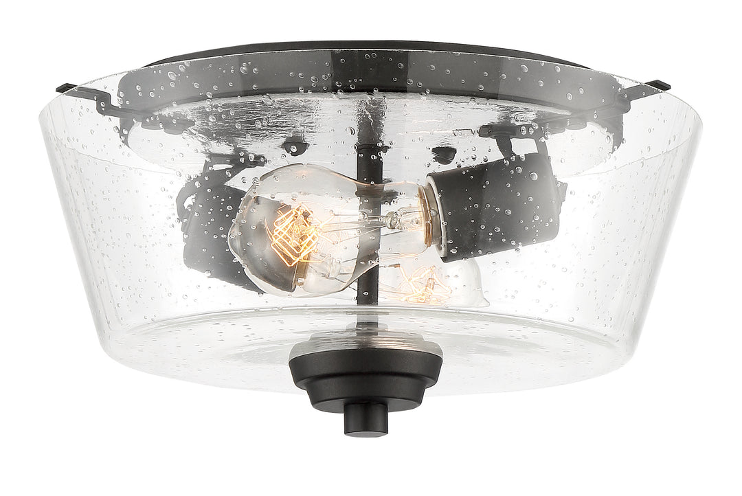 Grace 2-Light Flush Mount in Espresso / Clear Seeded Glass by Craftmade