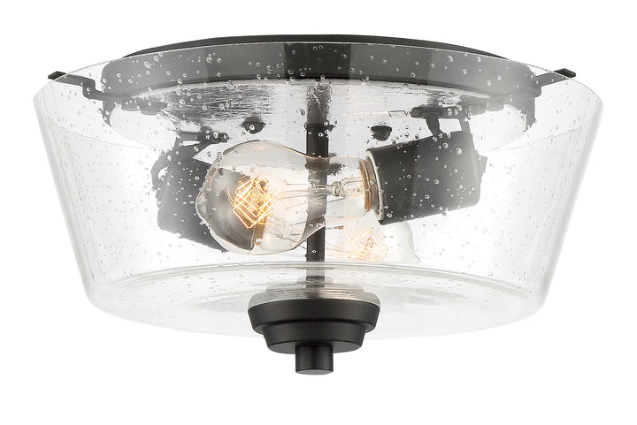 Grace 2-Light Flush Mount in Espresso / Clear Seeded Glass by Craftmade