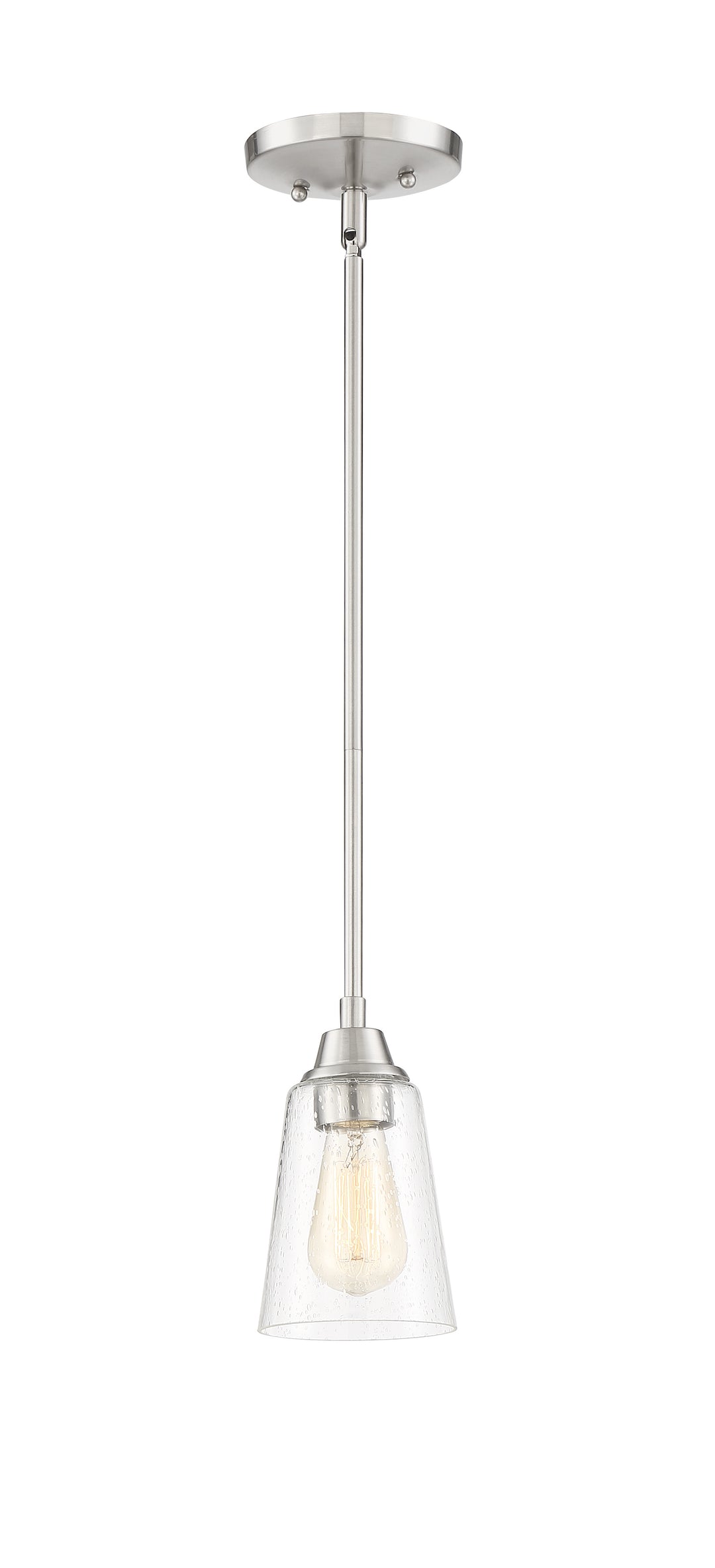 Grace Pendant in Brushed Polished Nickel / Clear Seeed Glass by Craftmade