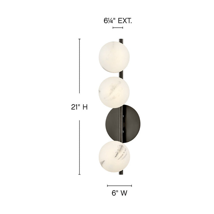 Selene Large Three Light Sconce