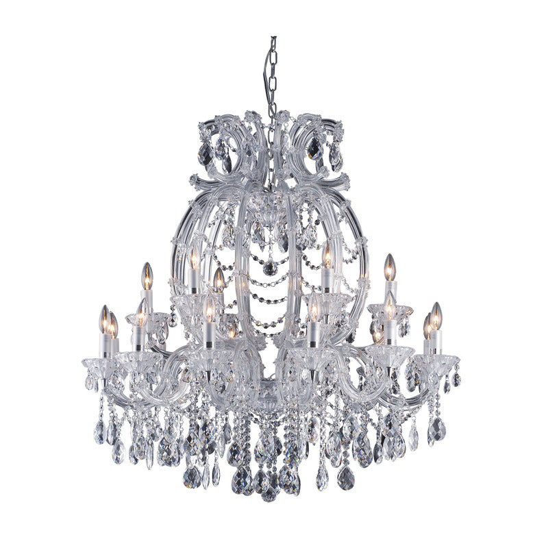 Crystal Chandelier in Chrome by Bethel