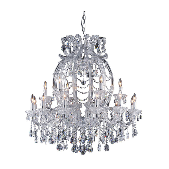 Crystal Chandelier in Chrome by Bethel