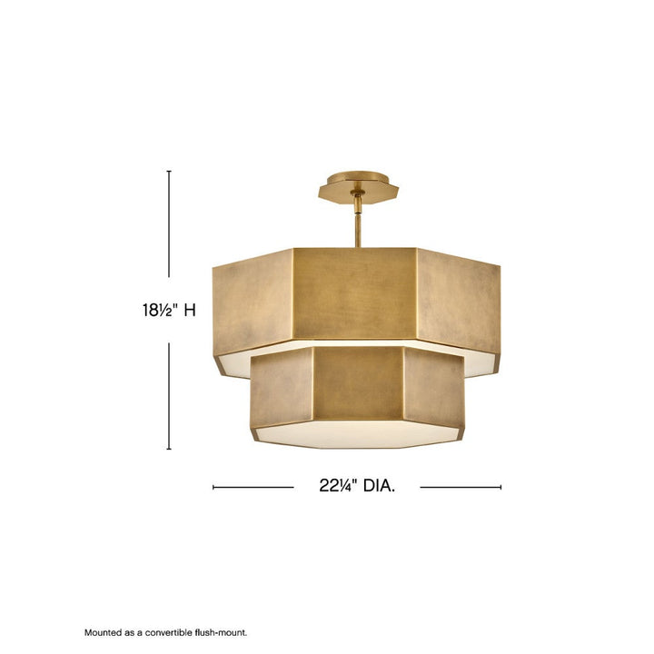 Facet Medium Convertible Chandelier