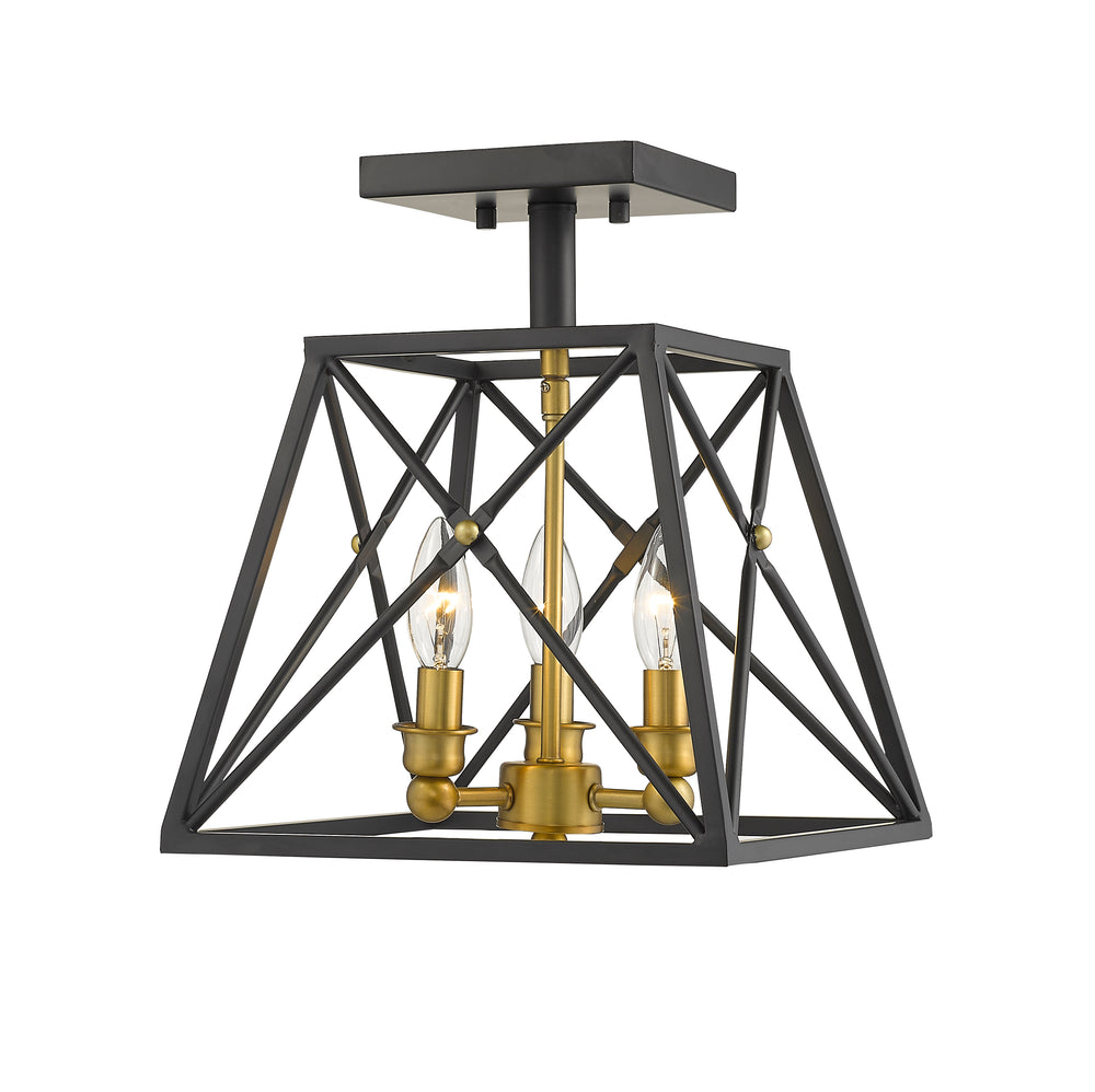Trestle - 3 Light Semi-Flush Mount