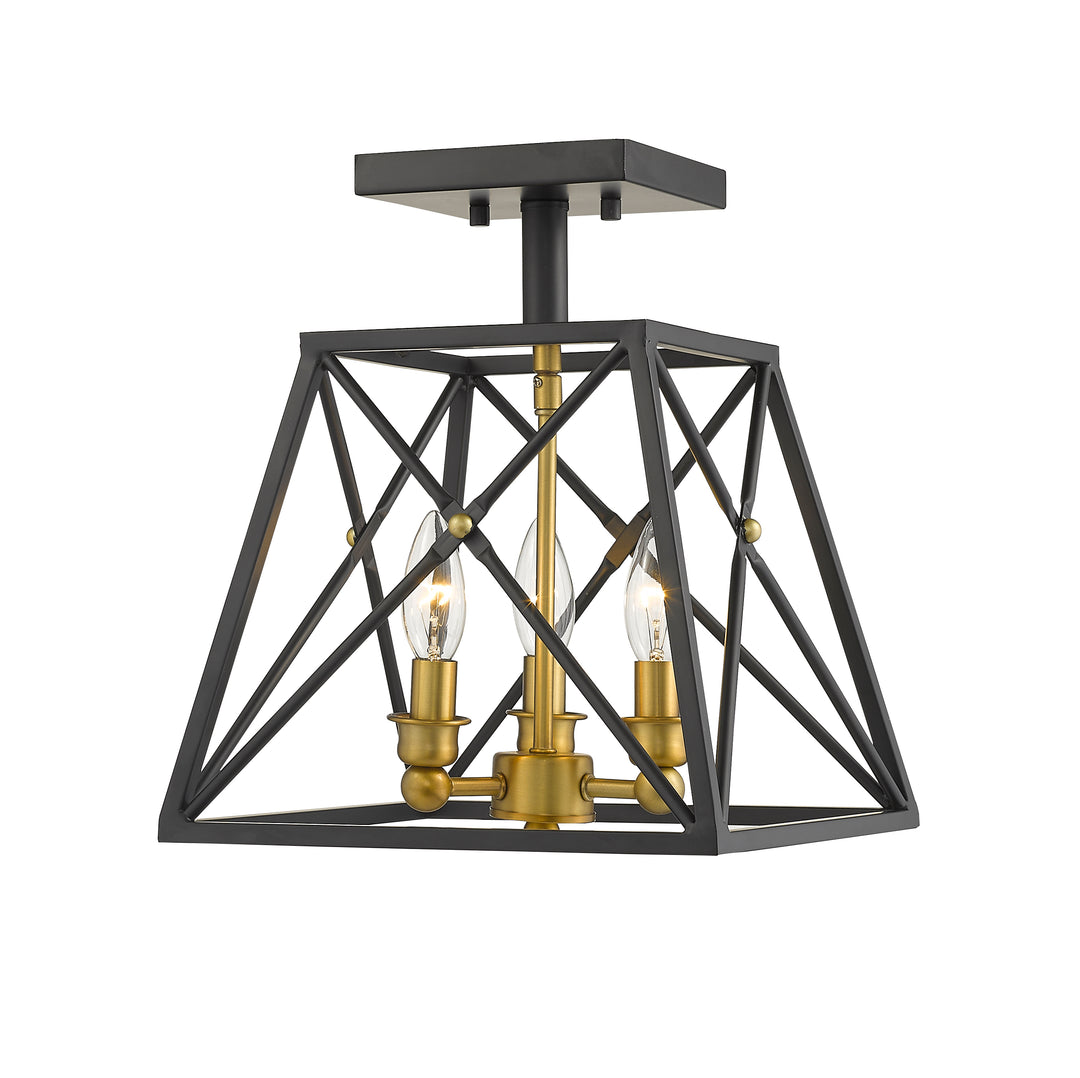 Trestle - 3 Light Semi-Flush Mount