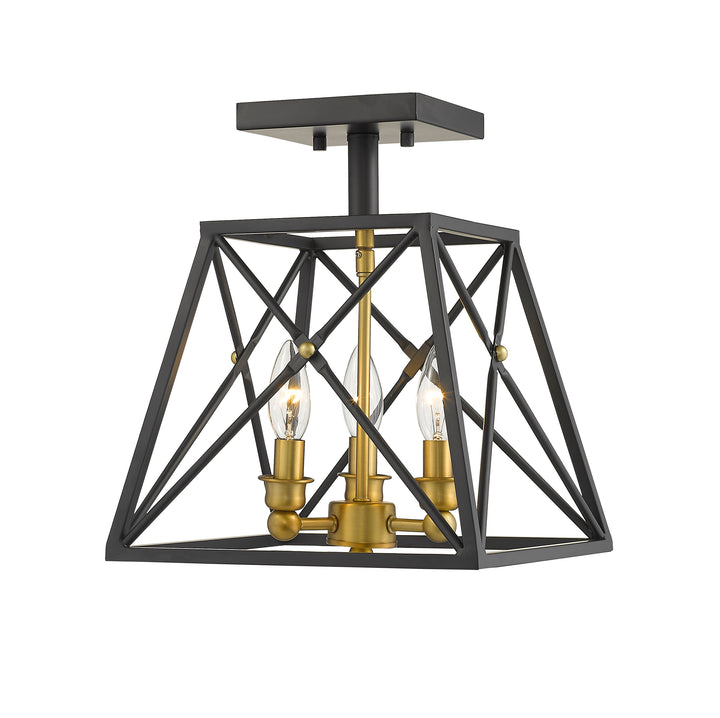 Trestle - 3 Light Semi-Flush Mount