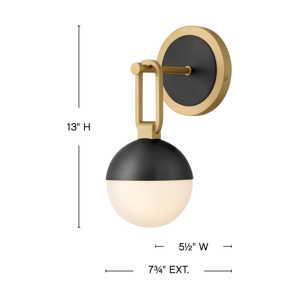 Bowie Medium Single Light Sconce