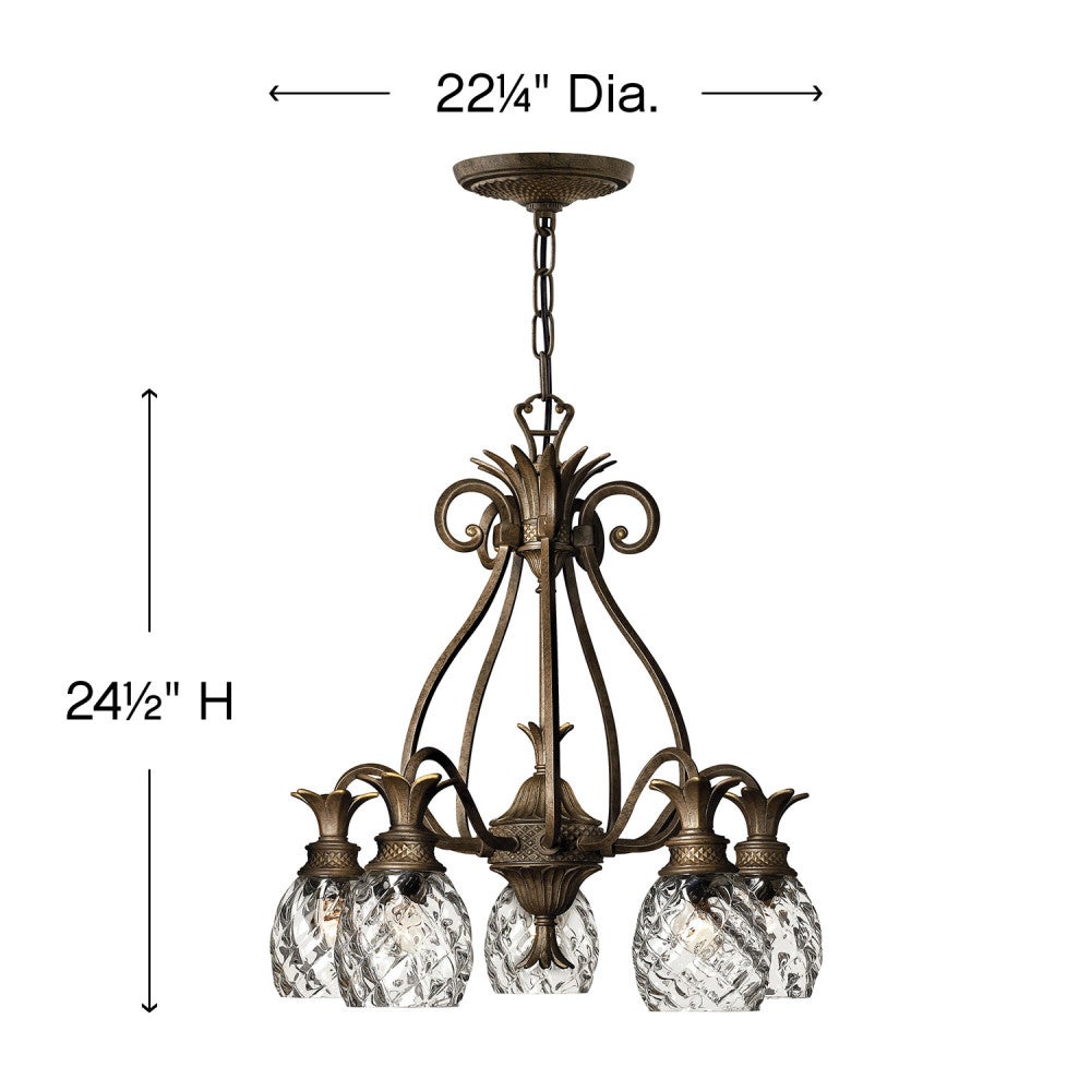 Plantation Single Tier Chandelier by Hinkley - view 4