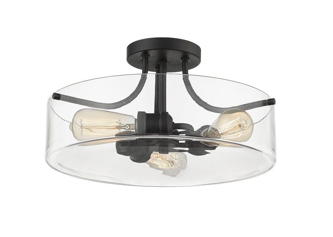 Delaney - 3 Light Semi-Flush Mount