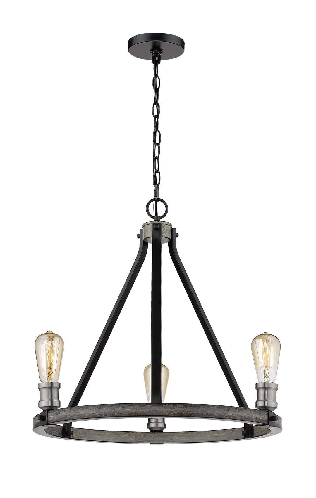 Kirkland - Chandelier in Ashen Barnboard by Z-Lite