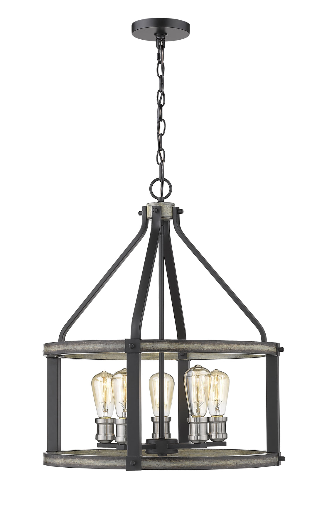 Kirkland - Chandelier in Ashen Barnboard by Z-Lite