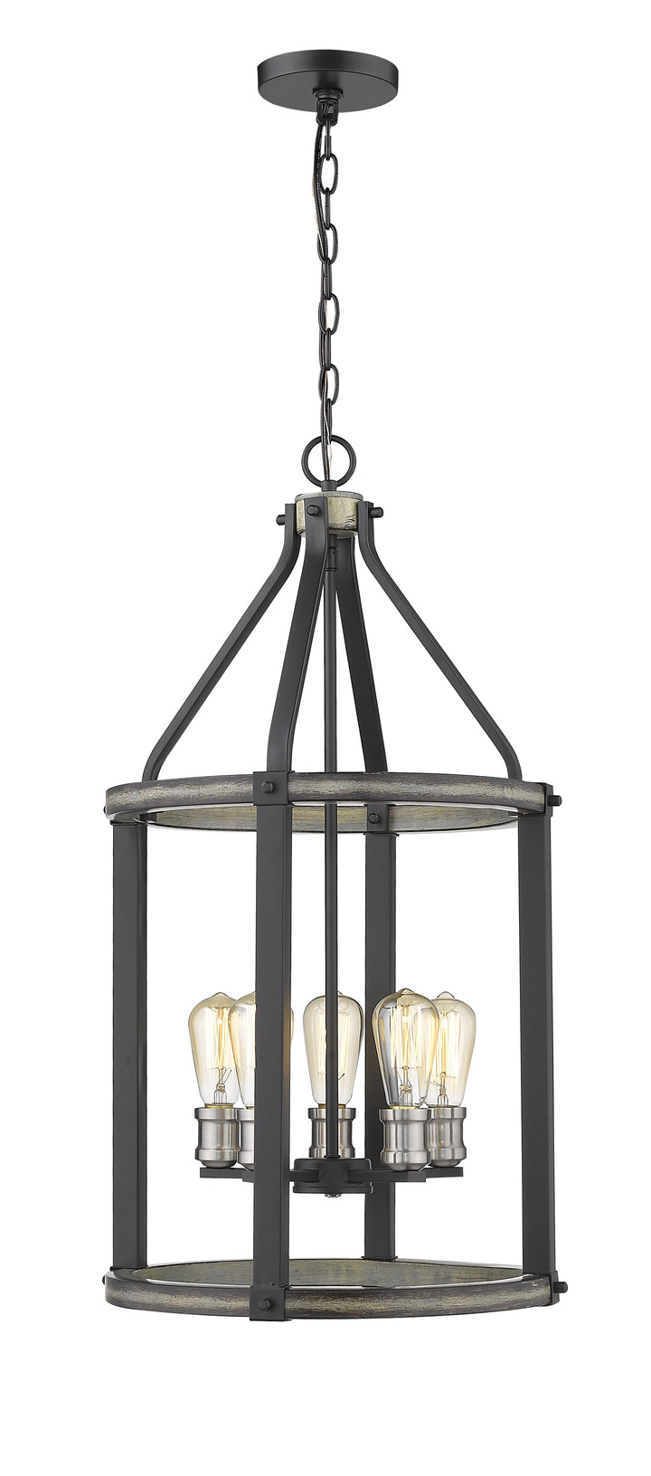 Kirkland - Chandelier in Ashen Barnboard by Z-Lite