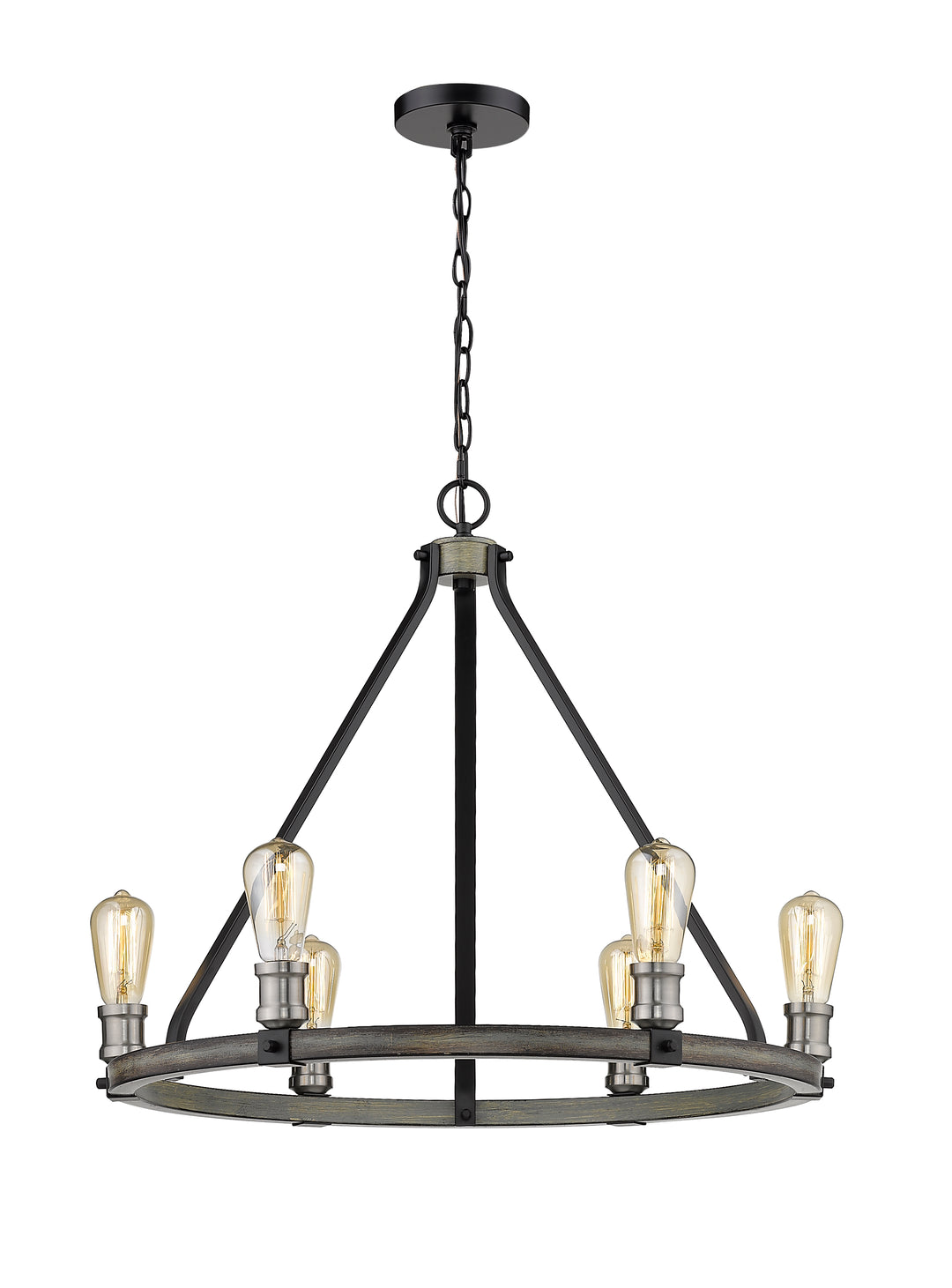 Kirkland - Chandelier in Ashen Barnboard by Z-Lite