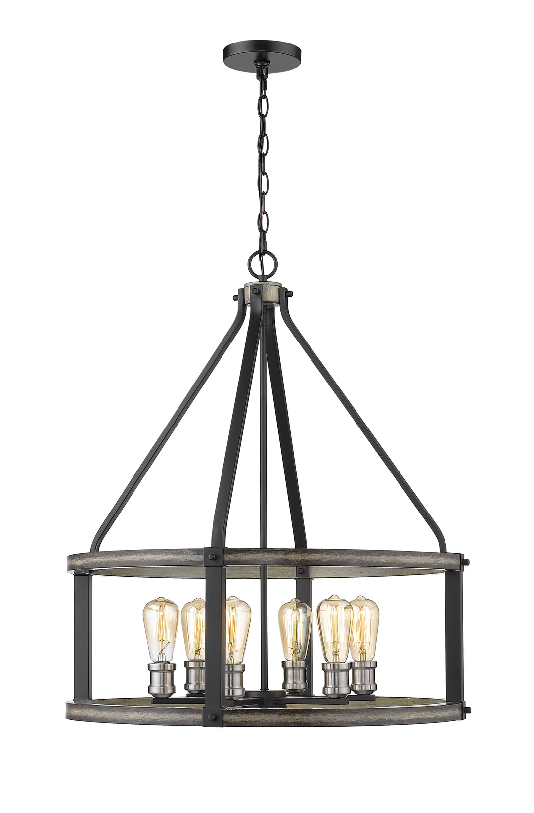 Kirkland - Chandelier in Ashen Barnboard by Z-Lite