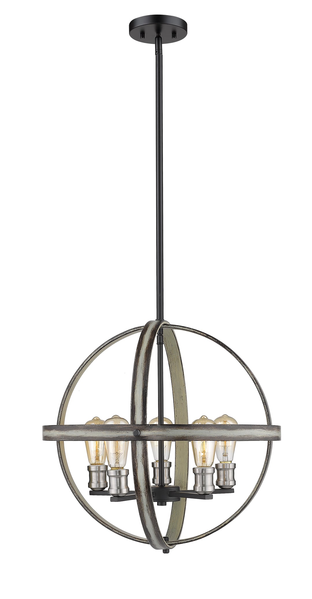 Kirkland - Chandelier in Ashen Barnboard by Z-Lite