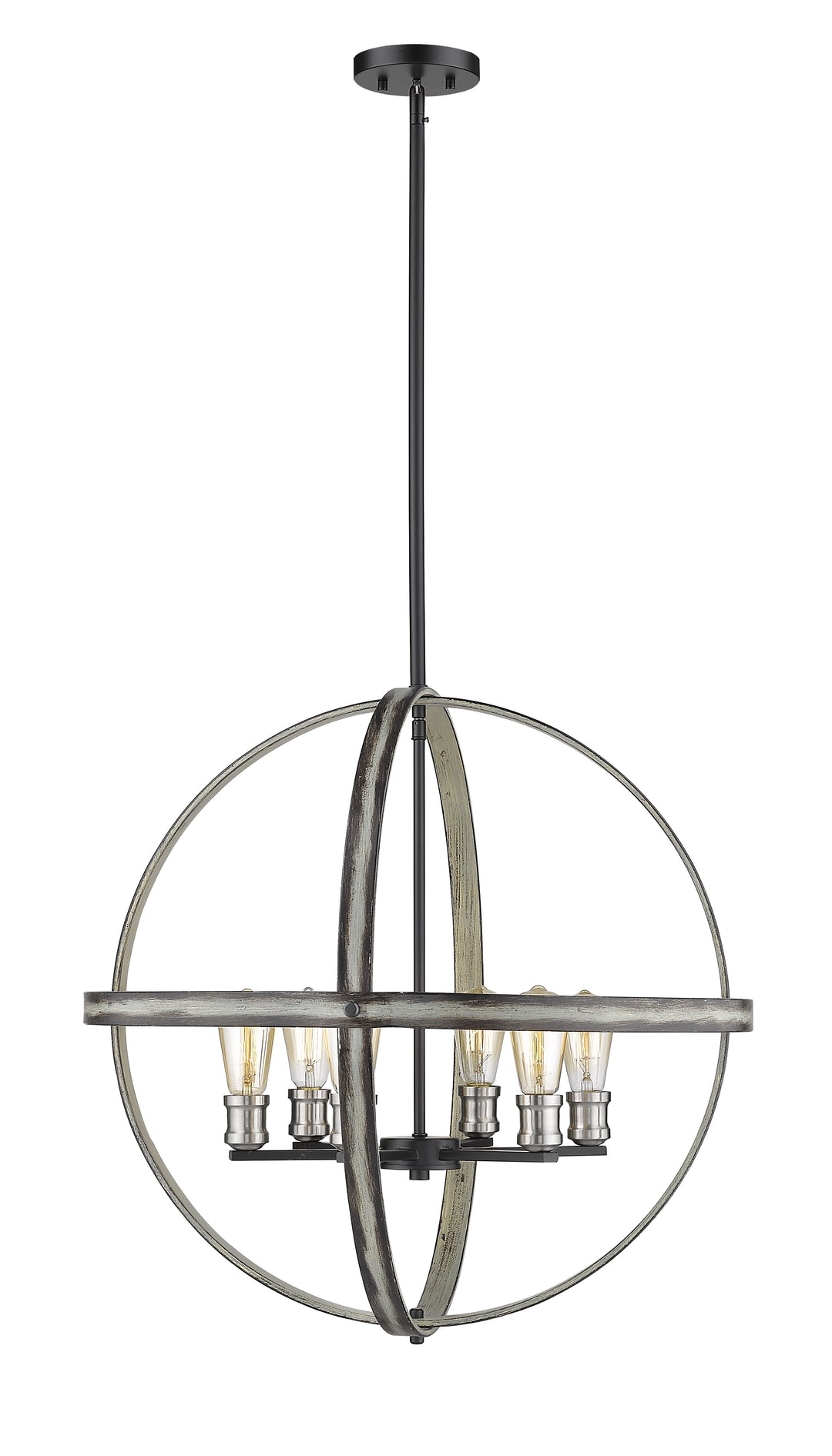 Kirkland - Chandelier in Ashen Barnboard by Z-Lite