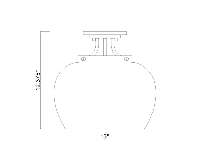 Joliet - Semi-Flush Mount