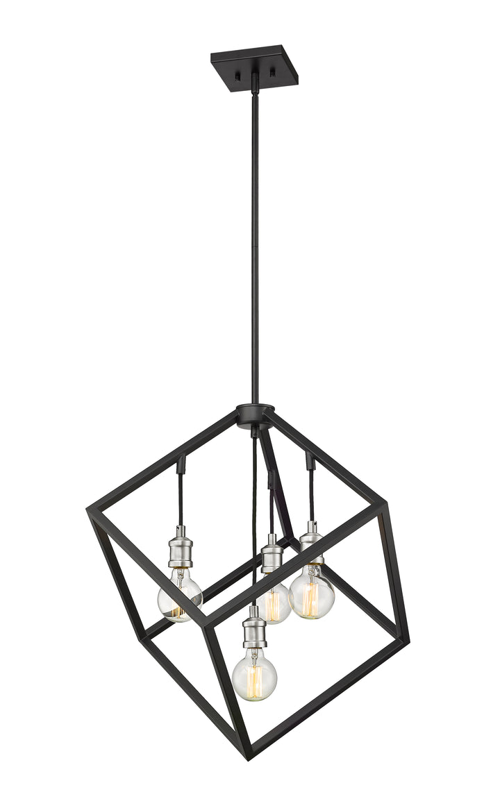 Vertical - Chandelier in Matte Black + Brushed Nickel by Z-Lite